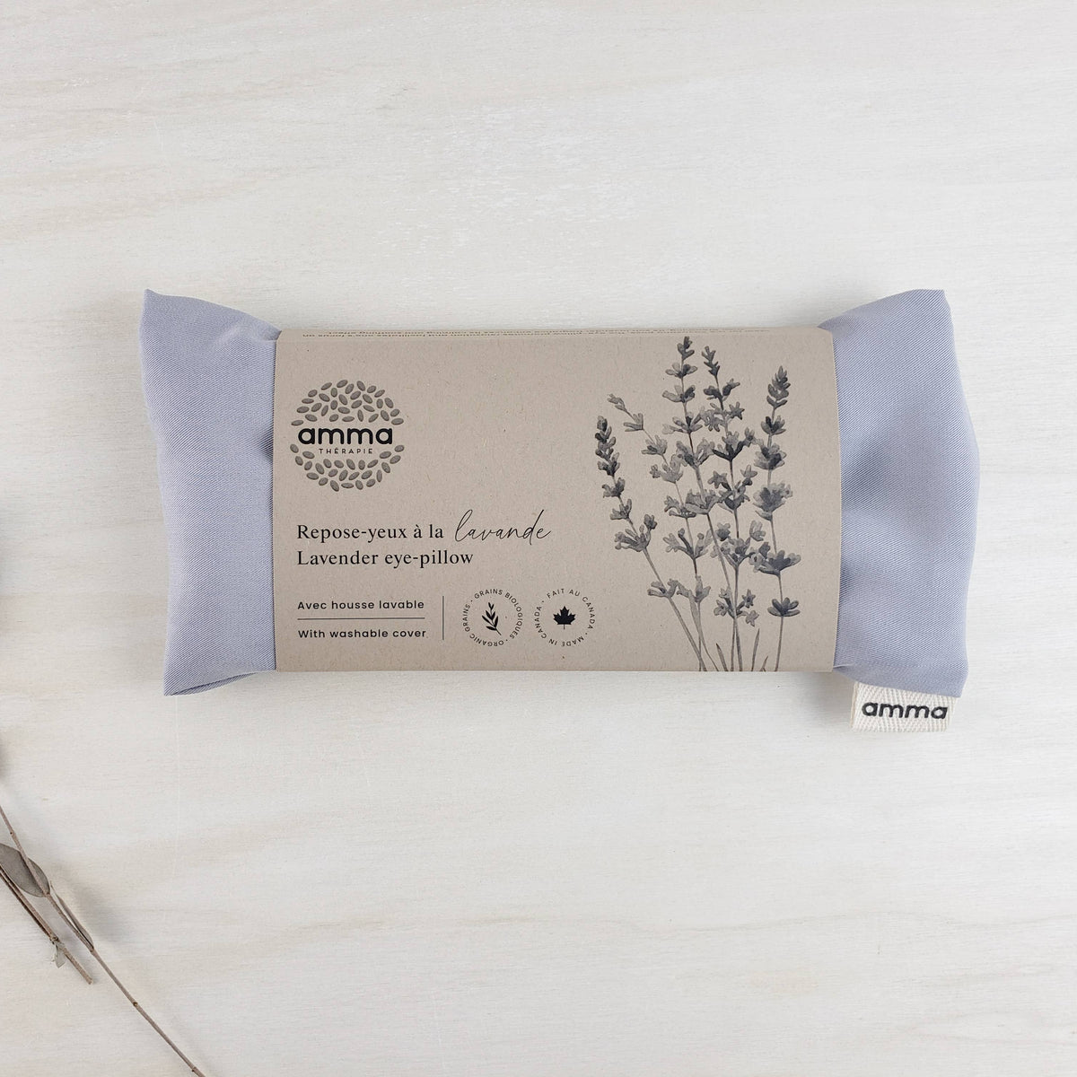 Weighted eye pillow with washable cover (silky)