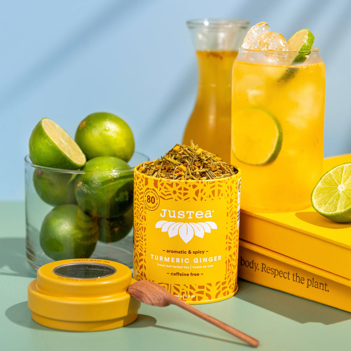 Turmeric Ginger Tin & Spoon - Organic, Fair-Trade Herbal Tea