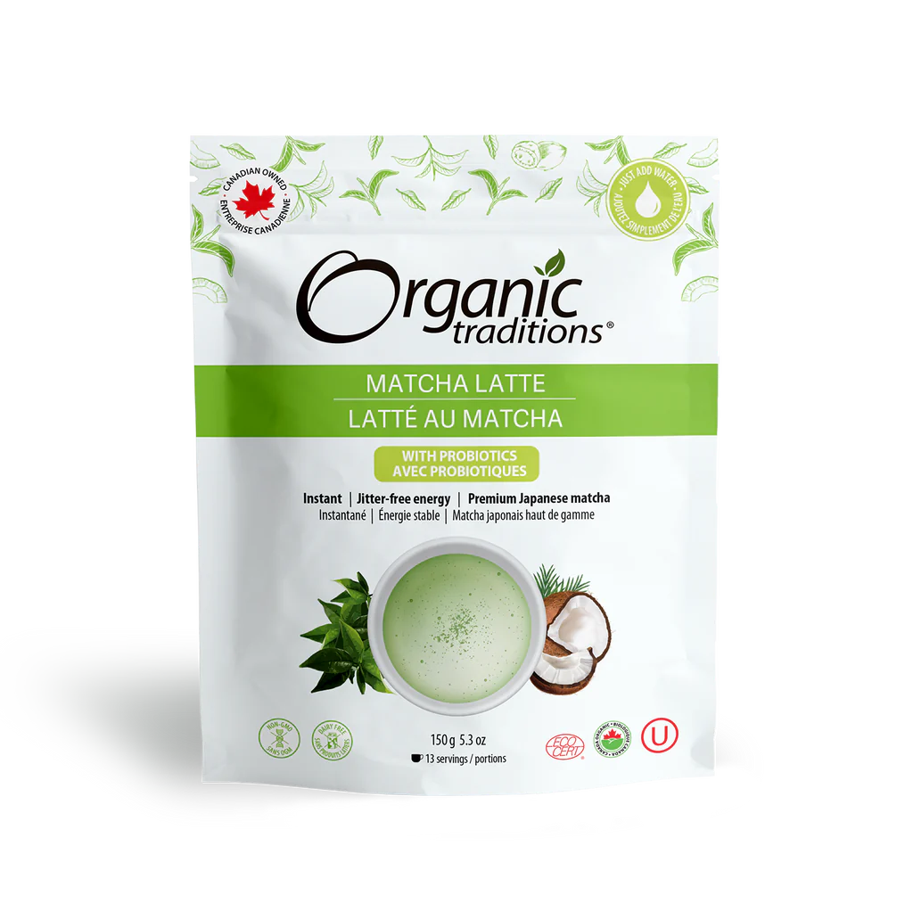 Organic Matcha Latte with Probiotics