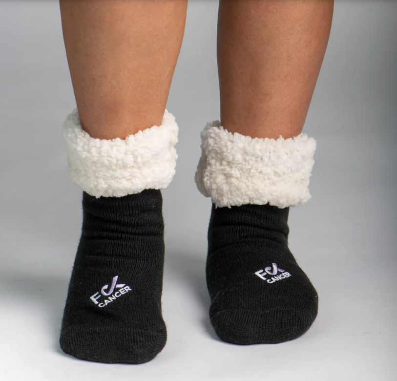 F Cancer Slipper Socks