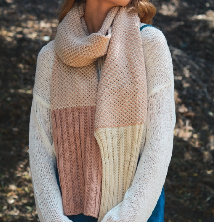 Two-Tone Pink Scarf