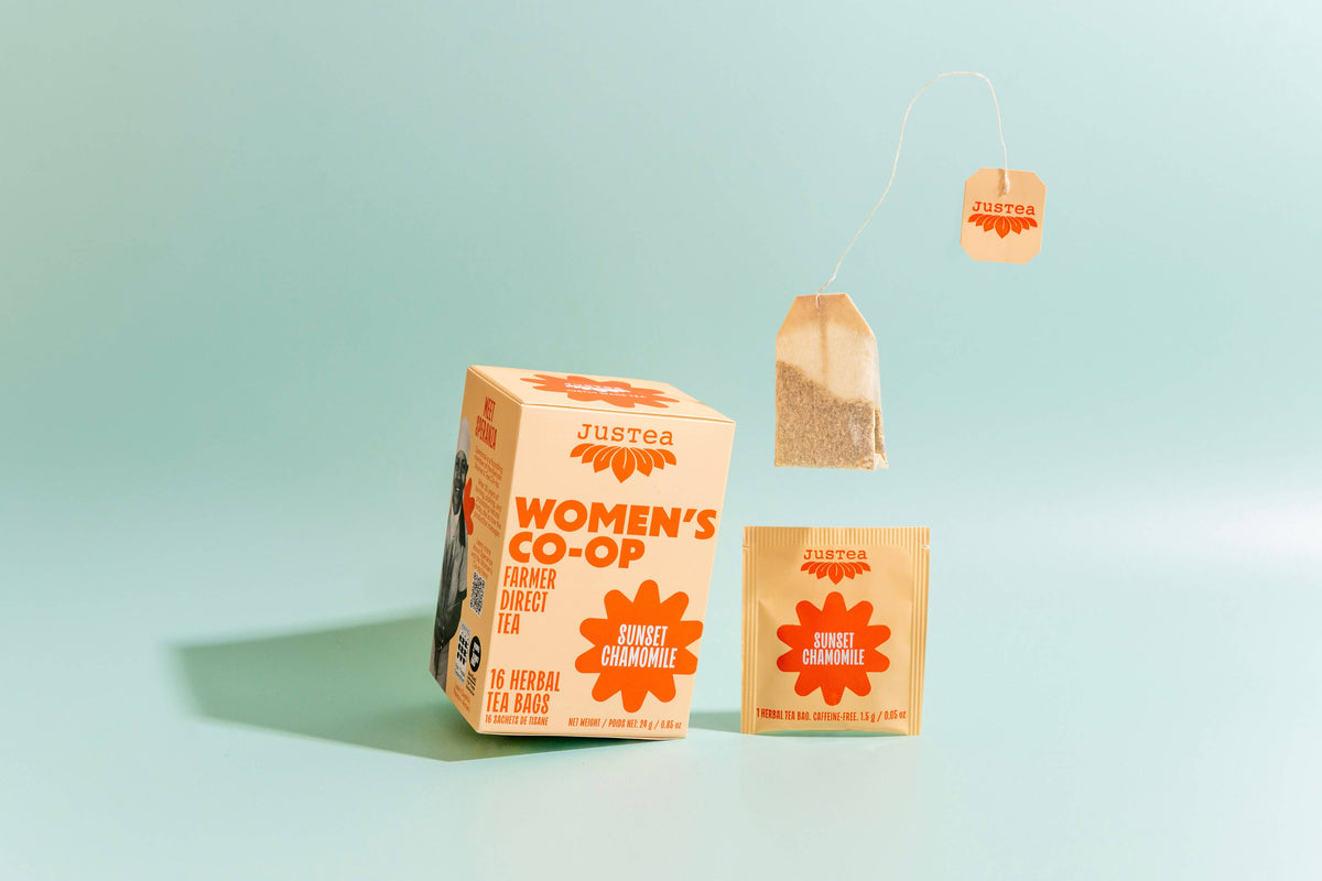 Sunset Chamomile Tea Bags - Organic, Fair-Trade, Herbal Tea