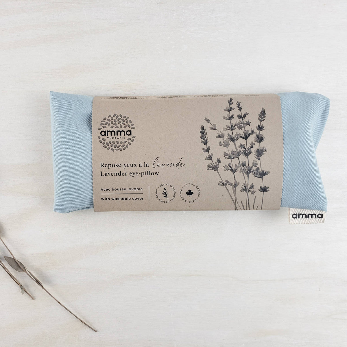 Weighted eye pillow with washable cover (silky)